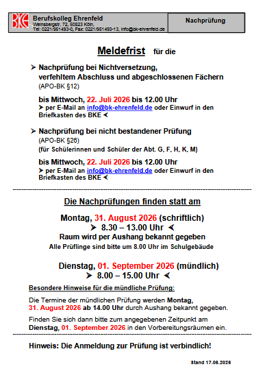 NP 1 Meldefristen für die Nachprüfung